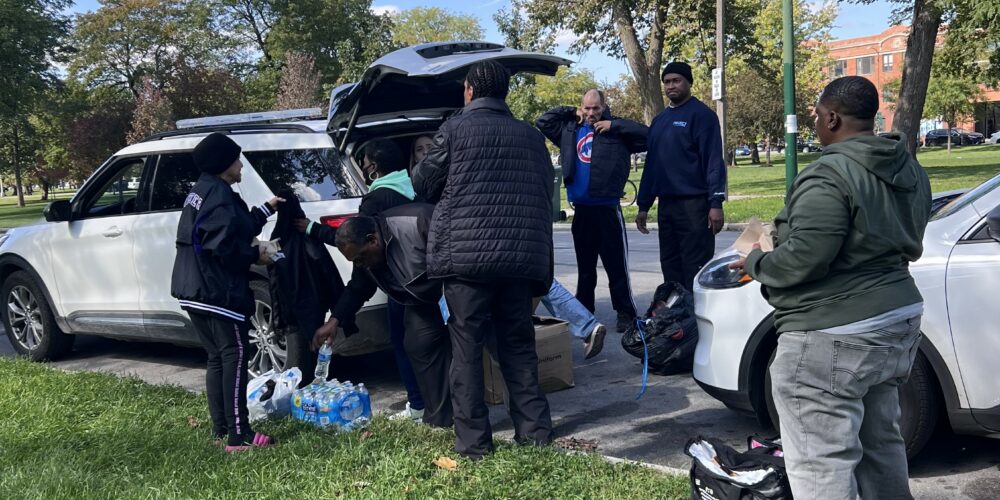 Allied Universal Employees Distribute Clothes and Food to Chicago Unsheltered